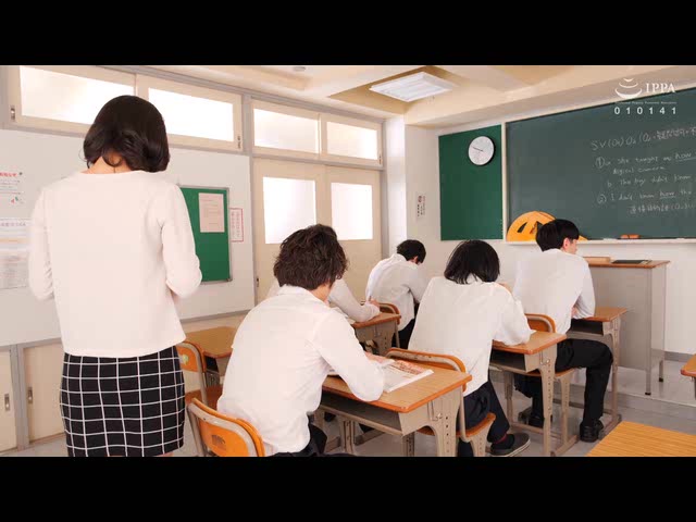 声が出せない絶頂授業で10倍濡れる人妻教師